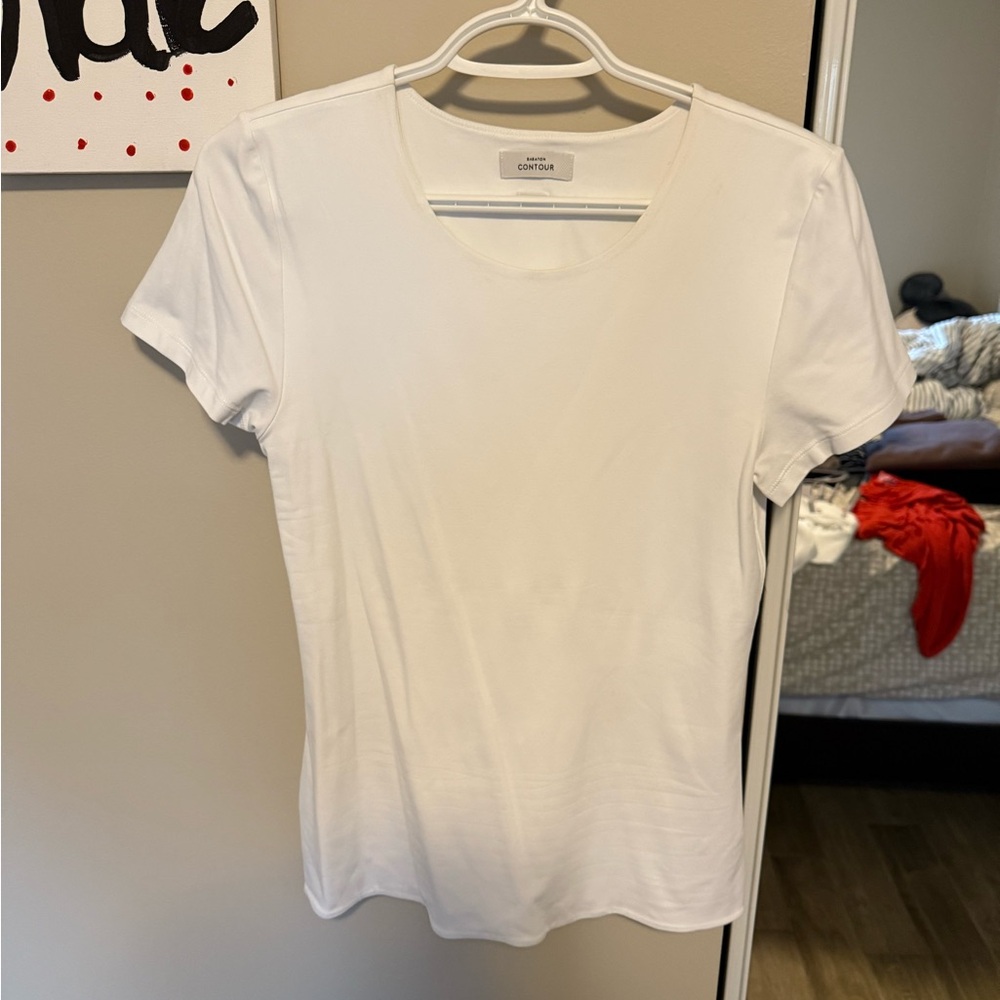 Babaton White Short Sleeve Tee